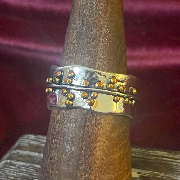 Sundance Silver and Gold Ring - Picture 1 of 2